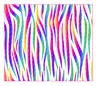 Zebra Rainbow CLEAR CAST Skinny Tumbler Wrap 30oz